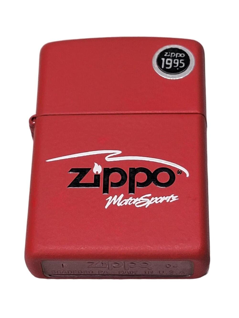 ZIPPO 2004 MOTORSPORTS RED MATTE LIGHTER UNFIRED NEW SEALED